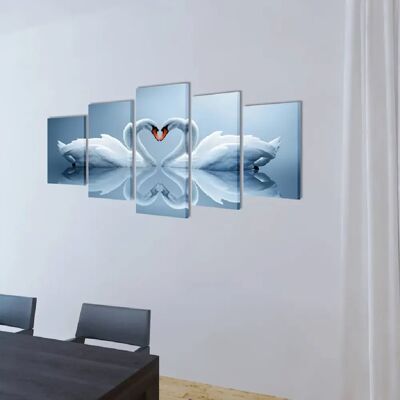 Ensemble de tableaux en toile vidaXL Cygne 200x100cm Art mural - Publicité Ensemble de tableaux en toile vidaXL Cygne 200x100cm Art mural - Publicité