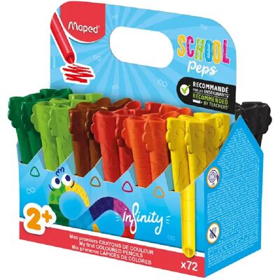 MAPED Crayon de couleur COLOR'PEPS INFINITY KIDY, paquet scolaire de 72 crayons - Publicité MAPED Crayon de couleur COLOR'PEPS INFINITY KIDY, paquet scolaire de 72 crayons - Publicité