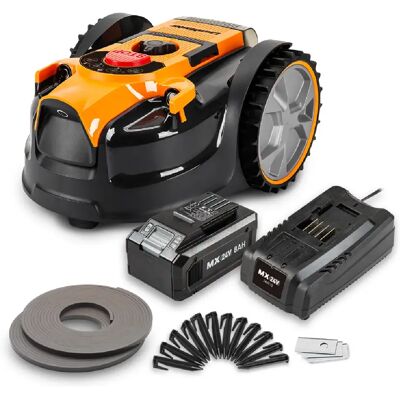 Lawnmaster Robot tondeuse autonome 24V - 8Ah sans fil périmétrique - Le robot le plus simple du marché - Publicité Lawnmaster Robot tondeuse autonome 24V - 8Ah sans fil périmétrique - Le robot le plus simple du marché - Publicité