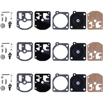 Générique Kit de réparation de carburateur 3 pièces pour tondeuse à gazon à essence Zama RB-11 GND-7 C1S-Z1 C1S-Z1A C1S-Z1B pour Homelite 240~0681 - Publicité Générique Kit de réparation de carburateur 3 pièces pour tondeuse à gazon à essence Zama RB-11 GND-7 C1S-Z1 C1S-Z1A C1S-Z1B pour Homelite 240~0681 - Publicité