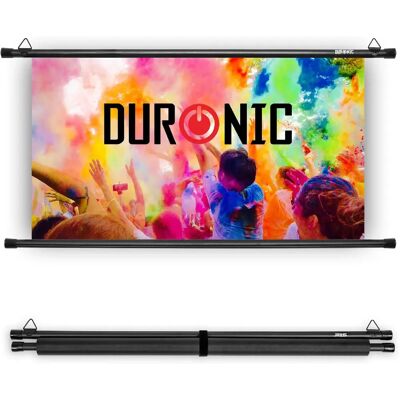 Duronic BPS80 16/9 Ecran de Projection TV et Home Cinema de 80 Pouces 203 cm 177 x 100 cm Fixation par Crochets Barres lestées Toile pour vidéoprojecteur Gain +1 idéal pour 3D 8K 4K 1080P - Publicité Duronic BPS80 16/9 Ecran de Projection TV et Home Cinema de 80 Pouces 203 cm 177 x 100 cm Fixation par Crochets Barres lestées Toile pour vidéoprojecteur Gain +1 idéal pour 3D 8K 4K 1080P - Publicité