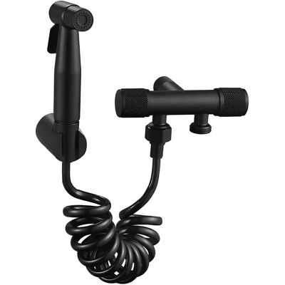 Avizar Douchette Multifonction avec Flexible Spiralé et Robinet d'Arrêt Noir - Publicité Avizar Douchette Multifonction avec Flexible Spiralé et Robinet d'Arrêt Noir - Publicité