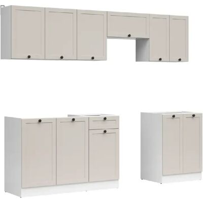 Pegane Cuisine complète 240 cm,Ensemble de meuble de cuisine, sans plan de travail - Publicité Pegane Cuisine complète 240 cm,Ensemble de meuble de cuisine, sans plan de travail - Publicité