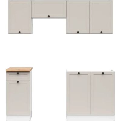 Pegane Cuisine complète 180 cm,Ensemble de meuble de cuisine, plan de travail inclus - Publicité Pegane Cuisine complète 180 cm,Ensemble de meuble de cuisine, plan de travail inclus - Publicité