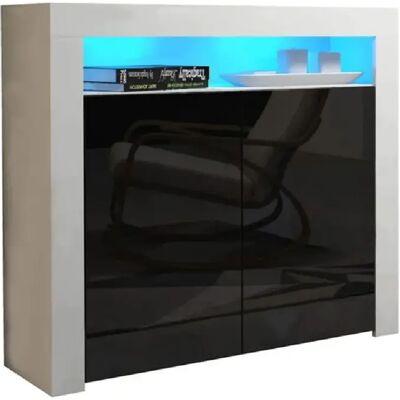 Tendance Buffet Spider Noir Laqué - 107x35x97 cm - Publicité Tendance Buffet Spider Noir Laqué - 107x35x97 cm - Publicité