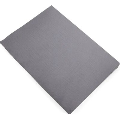Linnea drap plat en mousseline de coton - gris cendre - Publicité Linnea drap plat en mousseline de coton - gris cendre - Publicité