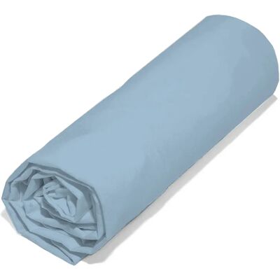 Linnea drap-housse microfibre LAGO - Bleu ciel - Publicité Linnea drap-housse microfibre LAGO - Bleu ciel - Publicité