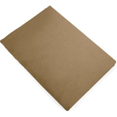 Linnea drap plat coton mousseline Milos - Marron - Publicité Linnea drap plat coton mousseline Milos - Marron - Publicité