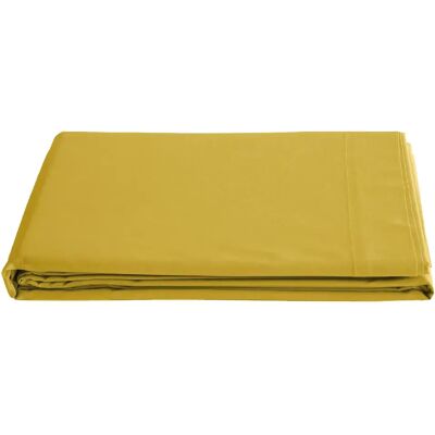 Linnea drap plat percale de coton Manoir - Jaune - Publicité Linnea drap plat percale de coton Manoir - Jaune - Publicité