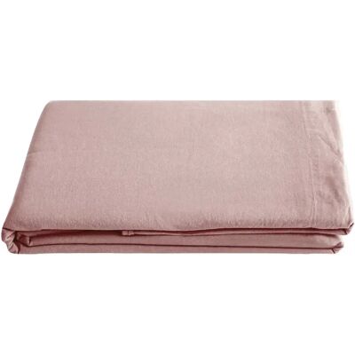 Linnea drap plat coton lavé Palace - Rose - Publicité Linnea drap plat coton lavé Palace - Rose - Publicité