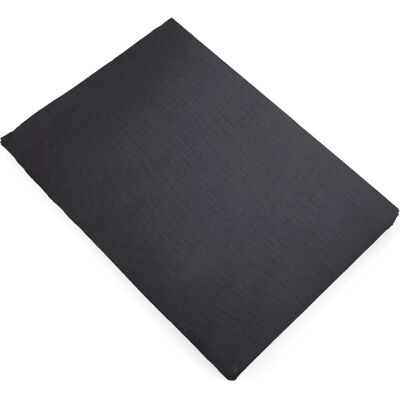 Linnea drap plat coton mousseline Milos - Noir - Publicité Linnea drap plat coton mousseline Milos - Noir - Publicité
