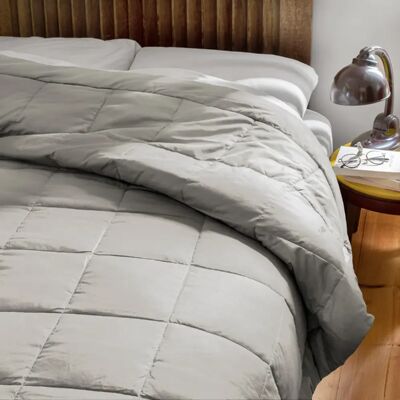 Linnea couvre-lit microfibre LAZY - Acier - Publicité Linnea couvre-lit microfibre LAZY - Acier - Publicité