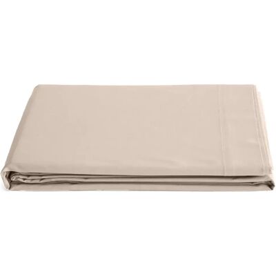Linnea drap plat percale de coton Manoir - Beige - Publicité Linnea drap plat percale de coton Manoir - Beige - Publicité