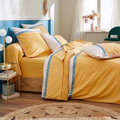Linnea Parure de lit percale ROMY Ambre - Publicité Linnea Parure de lit percale ROMY Ambre - Publicité
