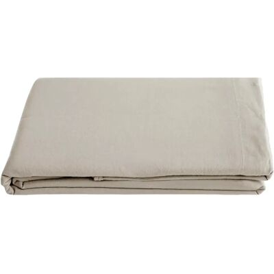 Linnea drap plat coton lavé PALACE - Beige - Publicité Linnea drap plat coton lavé PALACE - Beige - Publicité
