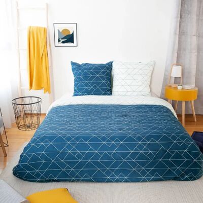 Linnea parure de lit microfibre LIST - Bleu - Publicité Linnea parure de lit microfibre LIST - Bleu - Publicité