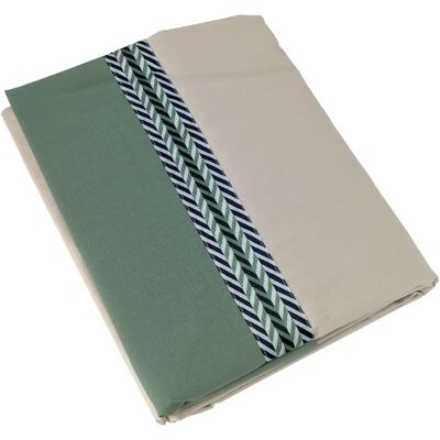 Linnea drap plat percale Noa - Vert - Publicité Linnea drap plat percale Noa - Vert - Publicité