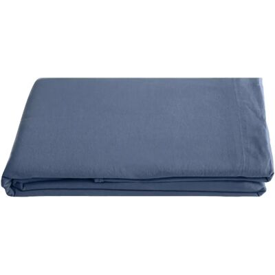 Linnea drap plat Palace en coton lavé - Bleu indigo - Publicité Linnea drap plat Palace en coton lavé - Bleu indigo - Publicité