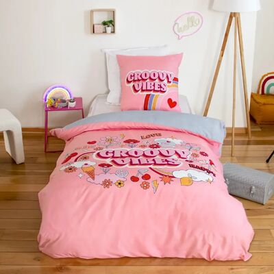Linnea Parure de lit enfant Groovy Vibes - Publicité Linnea Parure de lit enfant Groovy Vibes - Publicité