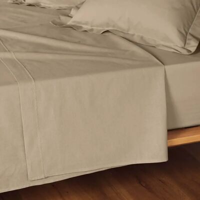 Paris Prix Drap Plat Lina 180x290cm Sable - Publicité Paris Prix Drap Plat Lina 180x290cm Sable - Publicité