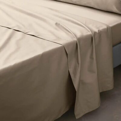 Paris Prix Drap Plat Percaline 180x290cm Sable - Publicité Paris Prix Drap Plat Percaline 180x290cm Sable - Publicité