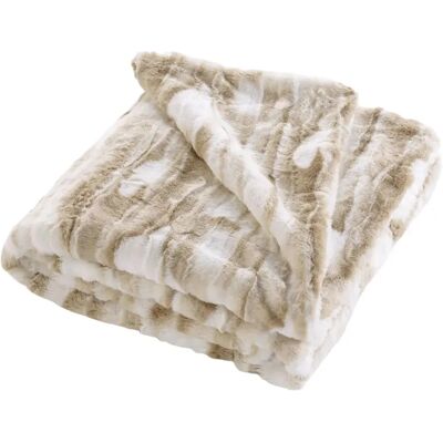 Douceur D'Interieur Plaid Imitation Fourrure Cheyenne 180x220cm Naturel - Publicité Douceur D'Interieur Plaid Imitation Fourrure Cheyenne 180x220cm Naturel - Publicité