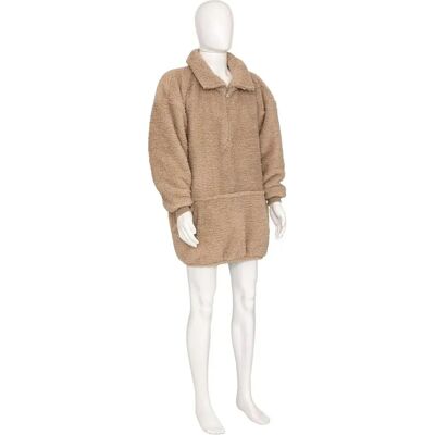 ATMOSPHERA Plaid Sweat en Sherpa Bouclette 70x85cm Beige - Publicité ATMOSPHERA Plaid Sweat en Sherpa Bouclette 70x85cm Beige - Publicité