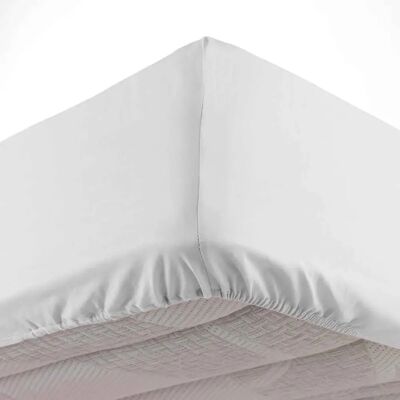 Douceur D'intérieur - Linette - Blanc - Fitted Sheet - Publicité Douceur D'intérieur - Linette - Blanc - Fitted Sheet - Publicité
