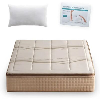 Dream&Co Pack Oreiller 2x70+ Protège-matelas 135+ Matelas PREMIUM Ressorts 135x190, 31cm, CALYPSO - Publicité Dream&Co Pack Oreiller 2x70+ Protège-matelas 135+ Matelas PREMIUM Ressorts 135x190, 31cm, CALYPSO - Publicité