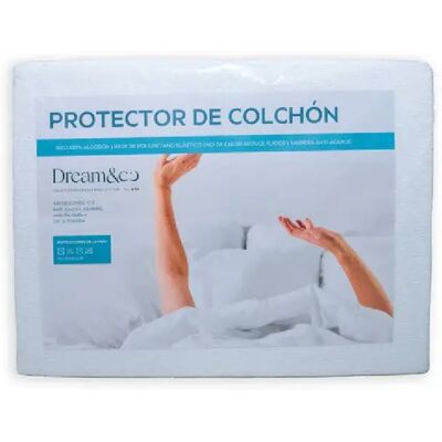 Dream&Co Protège-matelas en Rizo 100% Coton Naturel de 90x190/200, Respirant, Imperméable - Publicité Dream&Co Protège-matelas en Rizo 100% Coton Naturel de 90x190/200, Respirant, Imperméable - Publicité