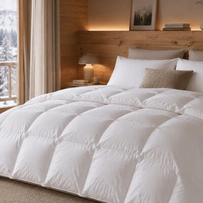 Linnea Couette ISLAND garnissage duvet de canard Chaud (hiver) 400 g/m2 - Publicité Linnea Couette ISLAND garnissage duvet de canard Chaud (hiver) 400 g/m2 - Publicité