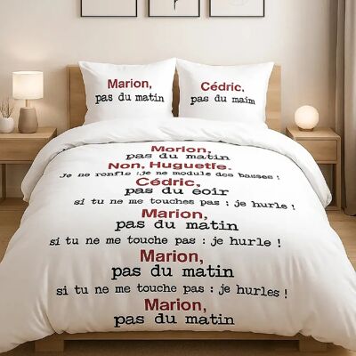 Home Collection Parure housse de couette 100%coton 240x220cm scene de menage - Publicité Home Collection Parure housse de couette 100%coton 240x220cm scene de menage - Publicité