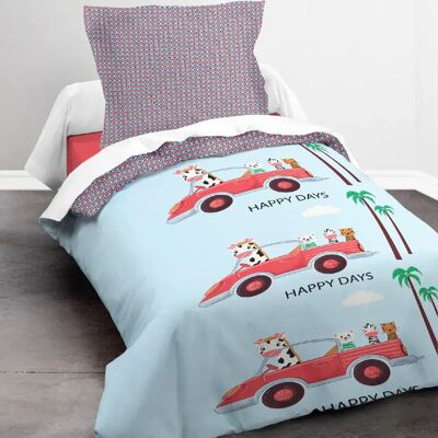 Home Collection Parure housse de couette 140x200cm 100%coton 57fils nice days - Publicité Home Collection Parure housse de couette 140x200cm 100%coton 57fils nice days - Publicité