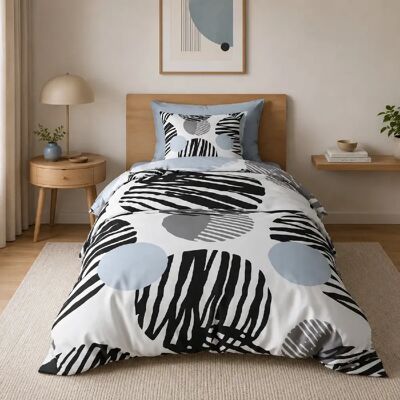 Les Ateliers du Linge Parure housse de couette 100%polyester 60gsm, cerclus - Publicité Les Ateliers du Linge Parure housse de couette 100%polyester 60gsm, cerclus - Publicité