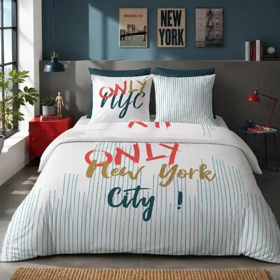 Les Ateliers du Linge Parure de housse de couette 100% coton 57fils only - Publicité Les Ateliers du Linge Parure de housse de couette 100% coton 57fils only - Publicité