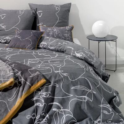 Les Ateliers du Linge Parure housse de couette 100% coton 57fils-nymphea - Publicité Les Ateliers du Linge Parure housse de couette 100% coton 57fils-nymphea - Publicité