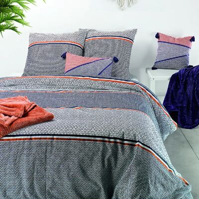 Les Ateliers du Linge Parure housse de couette 100% coton 57fils tilak - Publicité Les Ateliers du Linge Parure housse de couette 100% coton 57fils tilak - Publicité