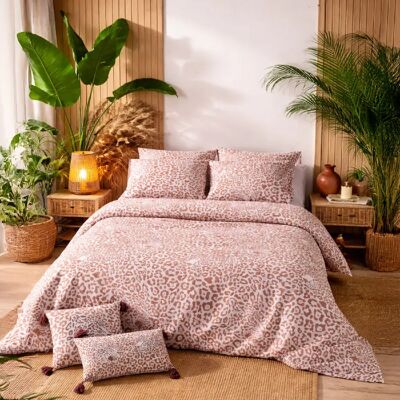 Les Ateliers du Linge Parure housse de couette 100% coton 57fils-jag sable - Publicité Les Ateliers du Linge Parure housse de couette 100% coton 57fils-jag sable - Publicité