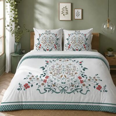 Les Ateliers du Linge Parure housse de couette 100% coton 47 fils/cm2 -capucine - Publicité Les Ateliers du Linge Parure housse de couette 100% coton 47 fils/cm2 -capucine - Publicité