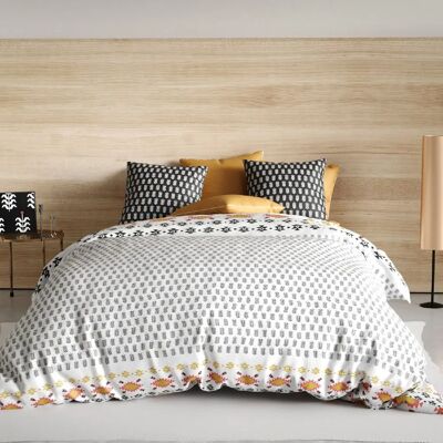 Les Ateliers du Linge Parure de housse de couette 100% coton 57fils loya - Publicité Les Ateliers du Linge Parure de housse de couette 100% coton 57fils loya - Publicité