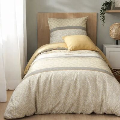 Les Ateliers du Linge Parure de couette 2pcs 140x200cm 100% microfibre 55gsm sofra naturel - Publicité Les Ateliers du Linge Parure de couette 2pcs 140x200cm 100% microfibre 55gsm sofra naturel - Publicité