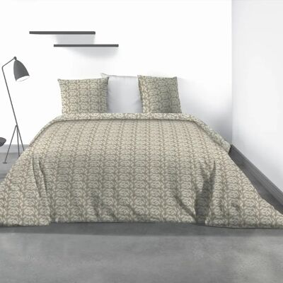 Les Ateliers du Linge Parure housse de couette 100%polyester 60gsm, carmel - Publicité Les Ateliers du Linge Parure housse de couette 100%polyester 60gsm, carmel - Publicité