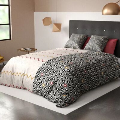 Les Ateliers du Linge Parure housse de couette 100% coton 57fils-himba black - Publicité Les Ateliers du Linge Parure housse de couette 100% coton 57fils-himba black - Publicité