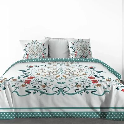 Les Ateliers du Linge Parure housse de couette 100% coton 47 fils/cm2 -capucine - Publicité Les Ateliers du Linge Parure housse de couette 100% coton 47 fils/cm2 -capucine - Publicité
