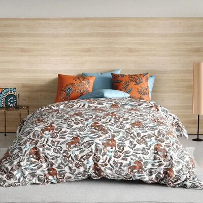 Les Ateliers du Linge Parure housse de couette 100% coton 57fils-savane - Publicité Les Ateliers du Linge Parure housse de couette 100% coton 57fils-savane - Publicité