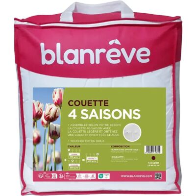 Blanreve BLA3245841748316 Couette 140 x 200 cm 4 saisons 420 g/m² Blanc - Publicité Blanreve BLA3245841748316 Couette 140 x 200 cm 4 saisons 420 g/m² Blanc - Publicité
