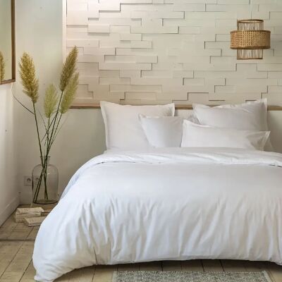 Home Collection Parure housse de couette 100%percale de coton 80 fils/cm2-unie - Publicité Home Collection Parure housse de couette 100%percale de coton 80 fils/cm2-unie - Publicité