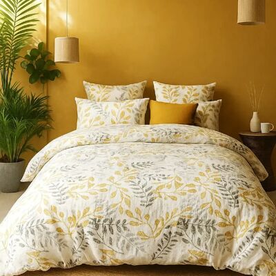 Les Ateliers du Linge Parure de housse de couette 100% coton 57fils eloa - Publicité Les Ateliers du Linge Parure de housse de couette 100% coton 57fils eloa - Publicité
