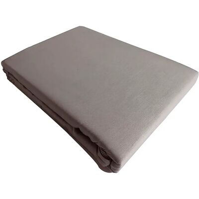 BLANC AVENUE Drap plat satin de coton gris - Publicité BLANC AVENUE Drap plat satin de coton gris - Publicité
