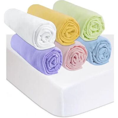 EASY DORT Drap housse 40x80 Bébé Coton (Lot de 6) + 2 Protèges-matelas - Publicité EASY DORT Drap housse 40x80 Bébé Coton (Lot de 6) + 2 Protèges-matelas - Publicité